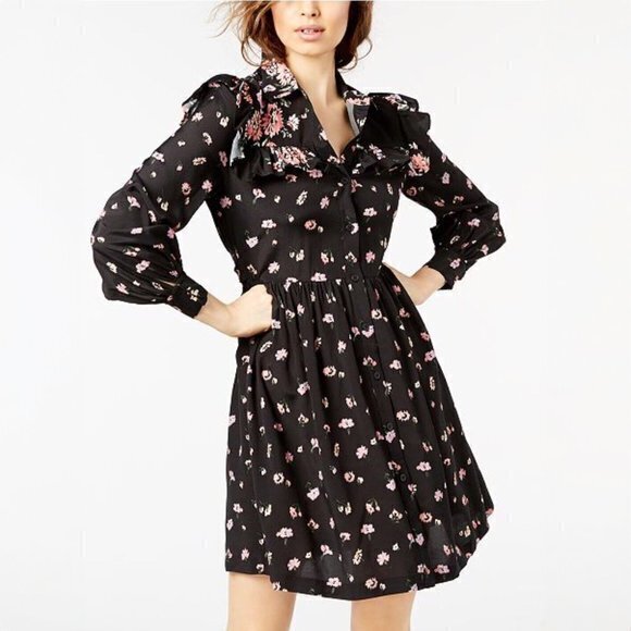 Jill Jill Stuart Printed Shirt Dress - sz Medium - Picture 1 of 7